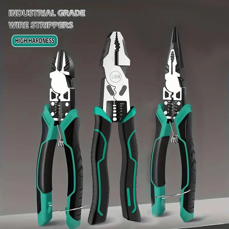 XMSJ Heavy Duty Wire Cutters & Pliers – Diagonal, Needle-Nose & Combination, Singles or 3-Piece Set