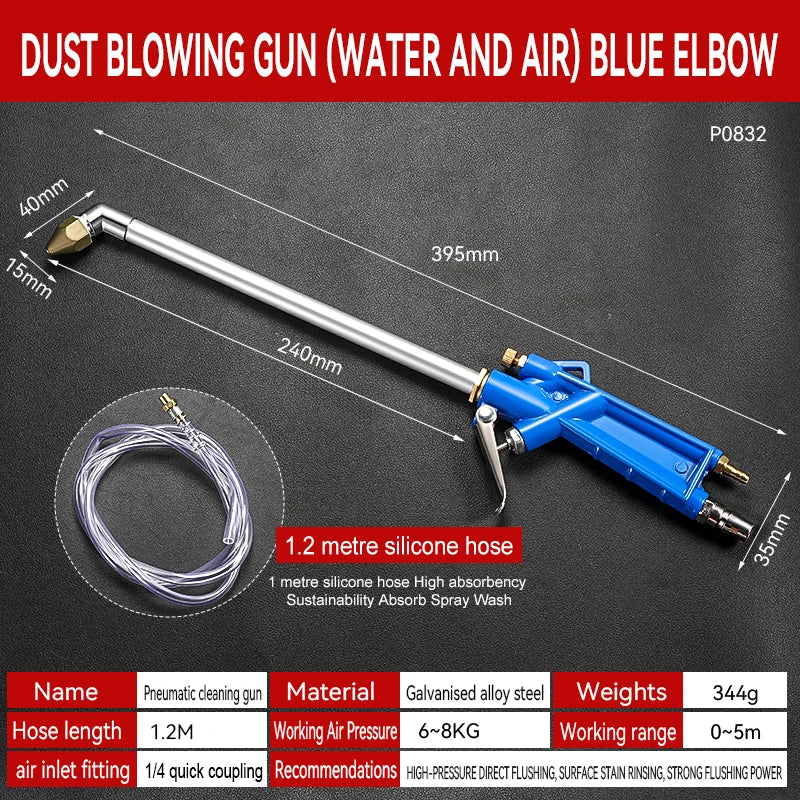 Pneumatic Cleaning & Spray Gun – High-Pressure Air & Water Dual-Purpose with Adjustable Nozzle Carousel 8