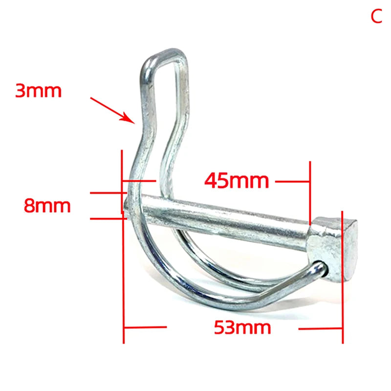 Stainless Steel Safety Pin – M4.5 / M6 / M8 Double-Line Lock Pin Carousel 11