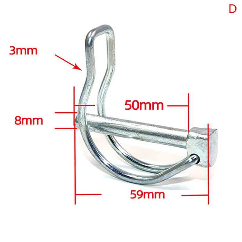 Stainless Steel Safety Pin – M4.5 / M6 / M8 Double-Line Lock Pin Carousel 10