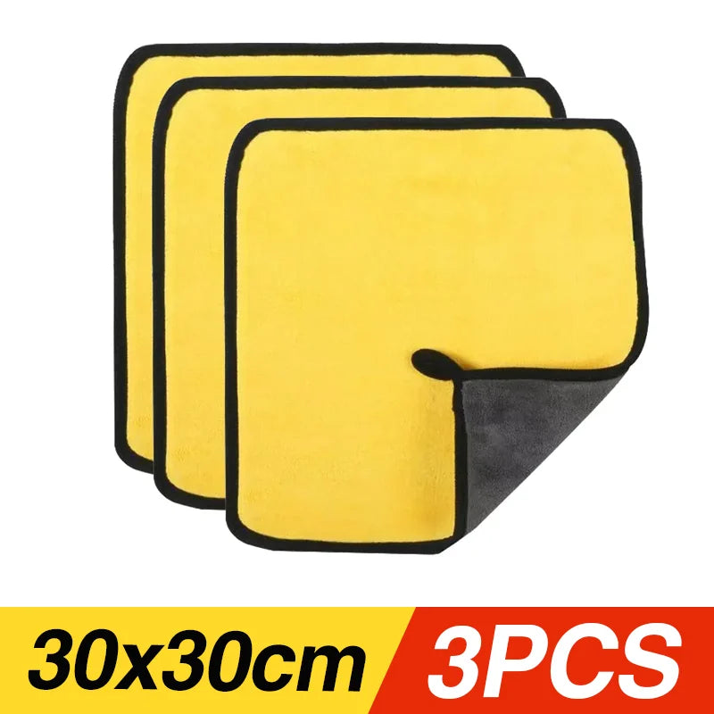 Microfibre Car Wash Towels | Multi-Pack | 30x30, 30x40 & 30x60cm | Scratch-Free Cleaning Cloth Carousel 21