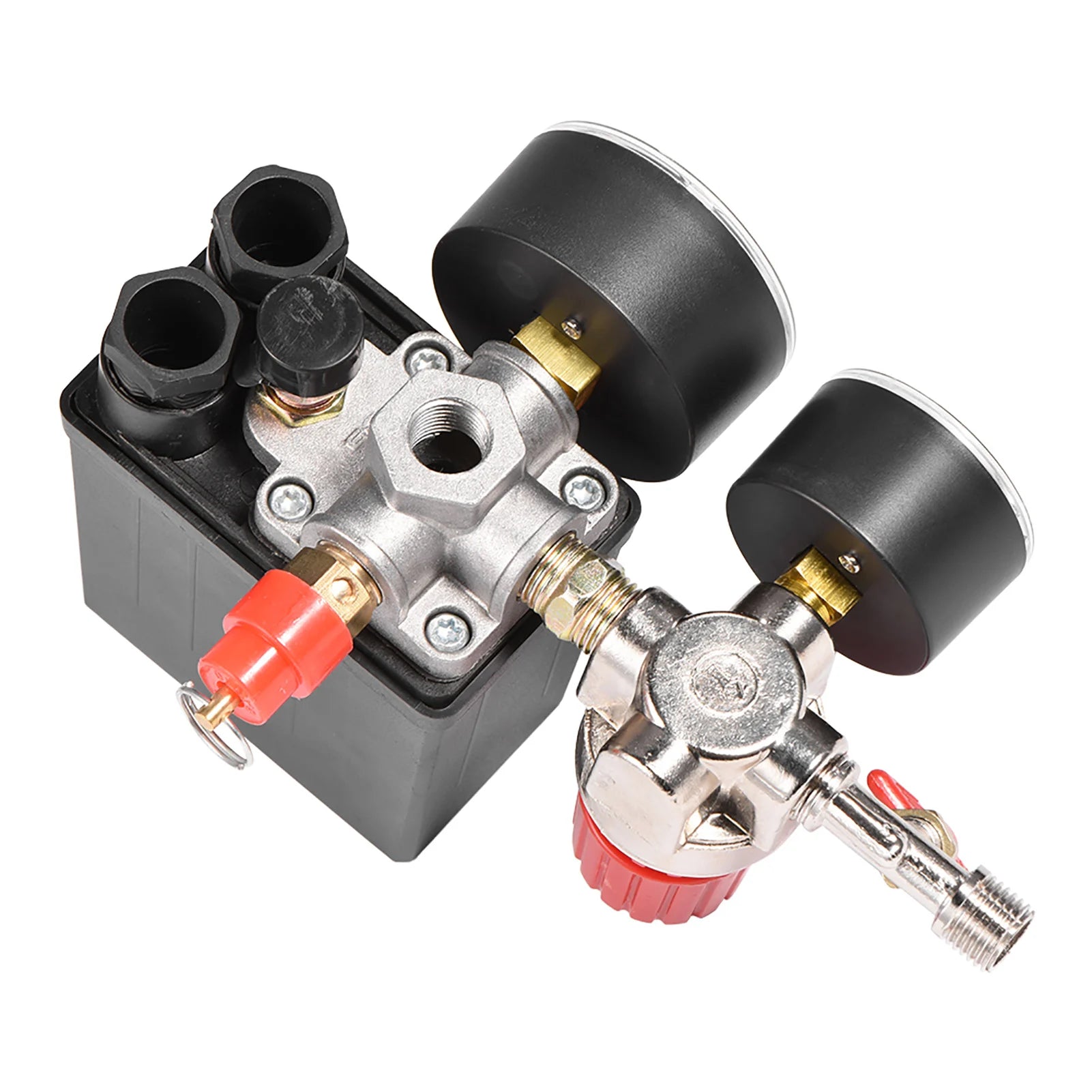 Air Compressor Pressure Switch & Control Valve Regulator with Gauges Carousel 1