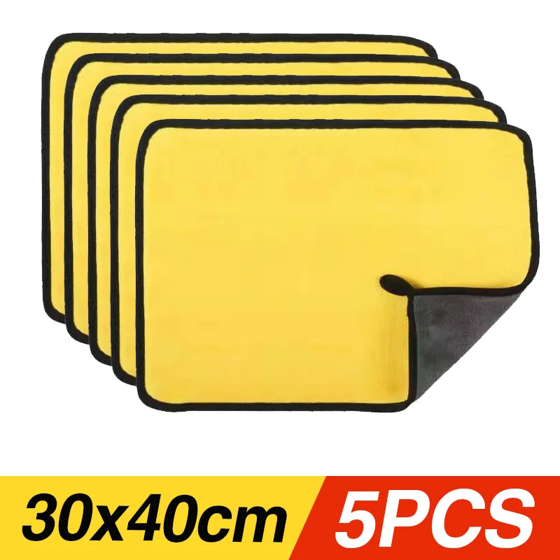 Microfibre Car Wash Towels | Multi-Pack | 30x30, 30x40 & 30x60cm | Scratch-Free Cleaning Cloth Carousel 23