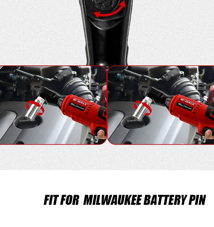 M-WALK 18V Cordless Brushless Ratchet Wrench – Right Angle, 80Nm, 1/2" & 3/8" Drive Carousel 13
