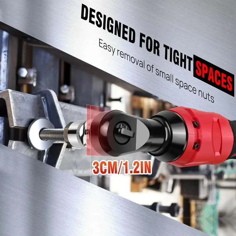 12V Cordless Ratchet Wrench | 3/8" Drive | 2x 1500mAh Batteries & 7 Sockets Included Carousel 2