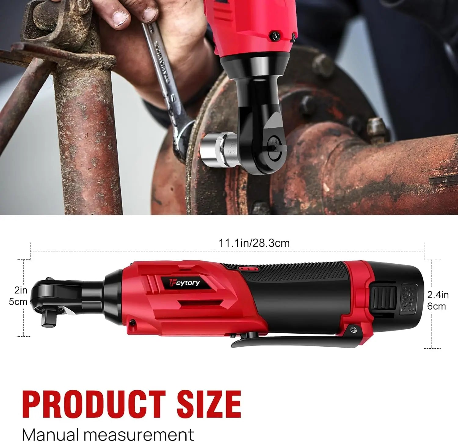 12V Cordless Ratchet Wrench | 3/8" Drive | 2x 1500mAh Batteries & 7 Sockets Included Carousel 8