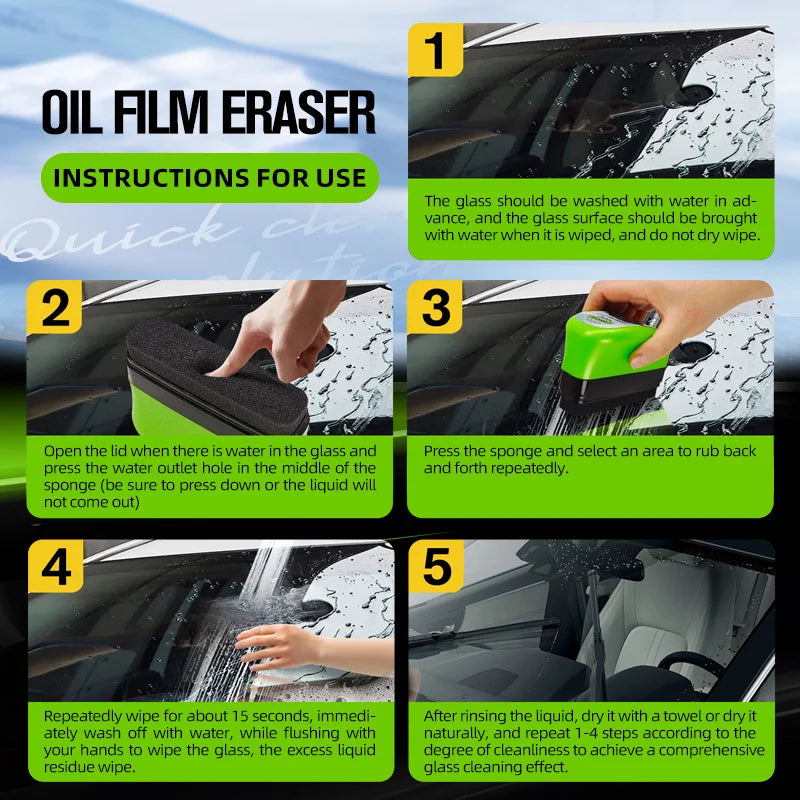 Car Glass Oil Film Remover & Hydrophobic Coating | 150ml | Windshield Cleaner | 1pc or 2pc Carousel 3