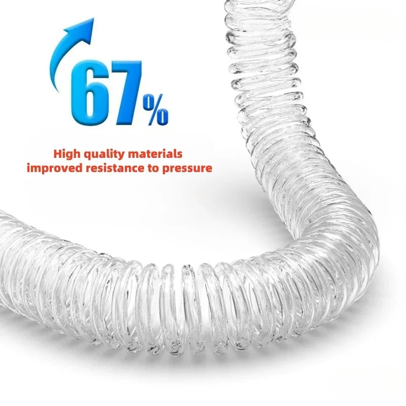 PU Spring Spiral Air Hose with Fittings – 6/9/12/15M Flexible Pneumatic Compressor Hose Carousel 10