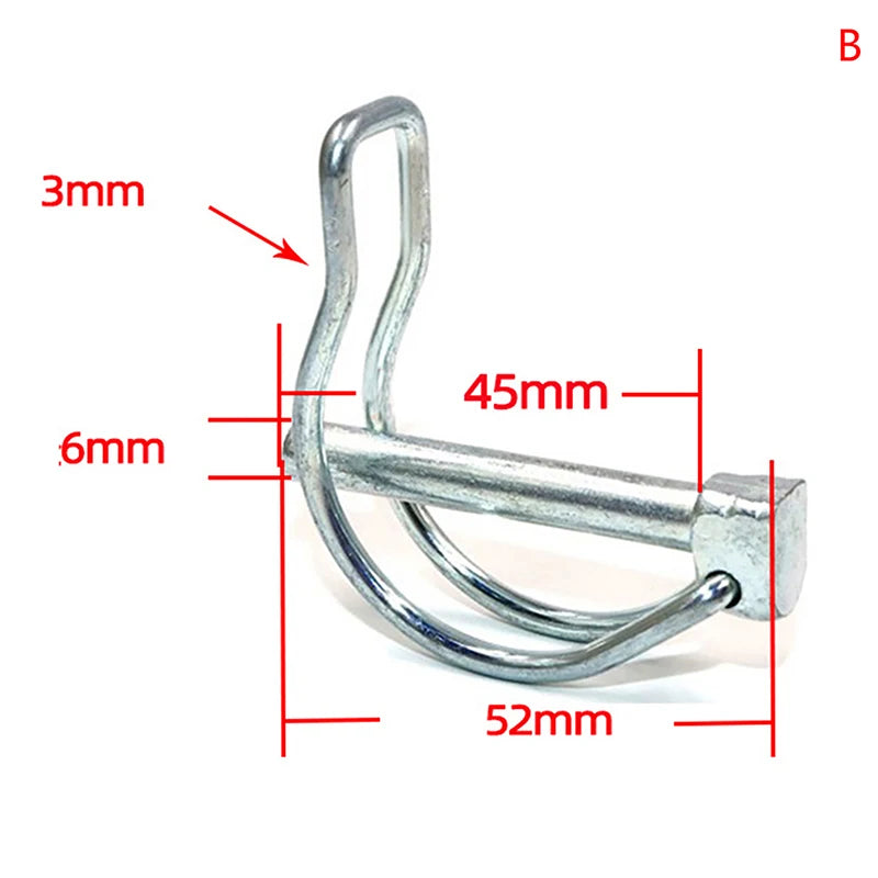 Stainless Steel Safety Pin – M4.5 / M6 / M8 Double-Line Lock Pin Carousel 12