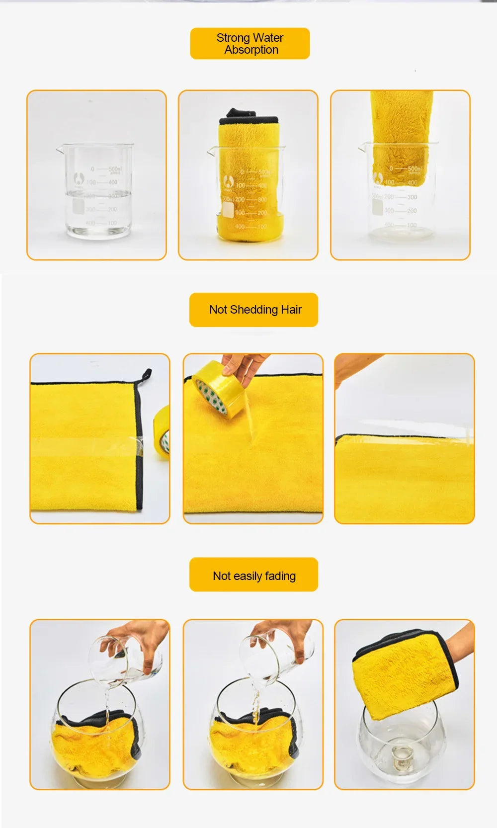 Microfibre Car Wash Towels | Multi-Pack | 30x30, 30x40 & 30x60cm | Scratch-Free Cleaning Cloth Carousel 18
