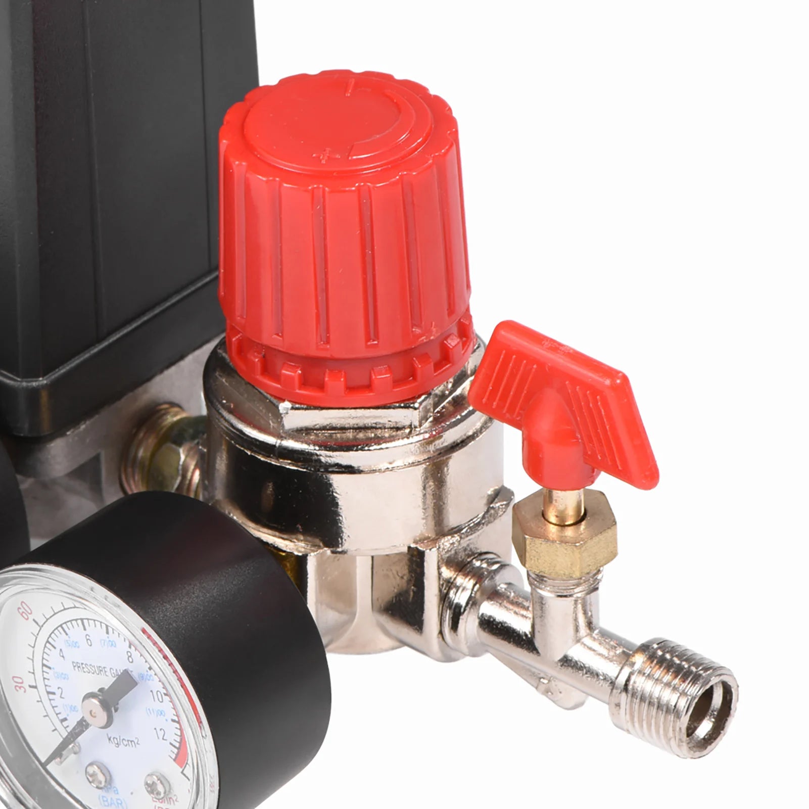 Air Compressor Pressure Switch & Control Valve Regulator with Gauges Carousel 9