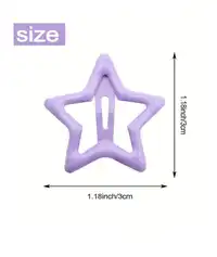 20pcs/Pack Colorful Star Shape Hair Clips, Cute Hair Accessories For Baby & Kids