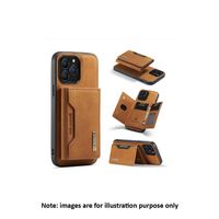 iPhone 13/14 Brown Back Card Detachable Wallet Case