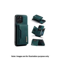 iPhone 14 Pro Green Back Card Detachable Wallet Case