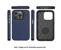 iPhone 16 Pro Max Navy Blue Triangle Luxury Armor Case With Magsafe