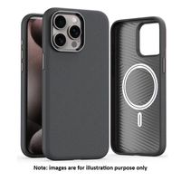 iPhone 16 Grey PU Leather Back Case With Magsafe