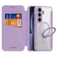 Samsung S25 Purple Dux Skin X Pro Folio Magnetic Case with 360?? Ring Stand