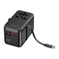 Trusmi Travel Charger / Travel Adapter 68W 3C2A Travel Charger with Cable Black CH18-02