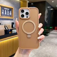 iPhone 16 Pro Gold Magsafe Frosted Clear Case with Stand