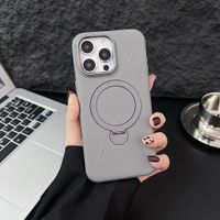 iPhone 14 Pro Max Gray Magsafe Premium Silicon Case With Stand