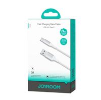 Joyroom USB-A to Type-C 1m-White (Braided) 3A Fast Charging Data Cable S-A28