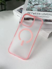 iPhone 12 Pro Max Pink Magsafe Frosted Bumper Case