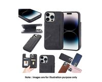 iPhone 16E Black Hanman Mika Back Wallet Case