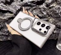 Samsung S25 Ultra Gray Magsafe Support Case with Camera Lens Protector & Dual Stand