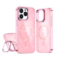 iPhone 14 Pro Pink Magsafe Sparkle Case with Stand