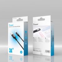Trusmi iPhone USB-A to L Smart Power Off Braided Cable 1M Black CA32-059