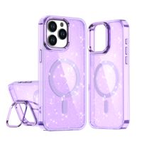 iPhone 14 Pro Purple Magsafe Sparkle Case with Stand