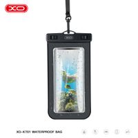 XO KT01 Cell Phone PVC Waterproof Pouch with Lanyard Black Carousel 2