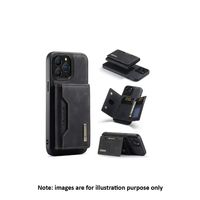 iPhone 14 Pro Max Black Back Card Detachable Wallet Case
