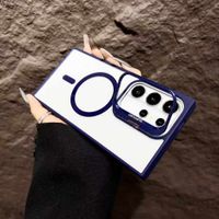 Samsung S23 Navy Blue Magsafe Support Case with Camera Lens Protector & Stand
