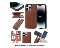 iPhone 15 Pro Brown Hanman Mika Back Wallet Case