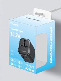 Trusmi Travel Charger / Travel Adapter 10.5W 1C2A UK/US/EU/AU/NZ Black CH19-01