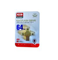 XO DK04 64GB 4 in 1 Lighting Flash Disk USB Micro Type-C Lightning