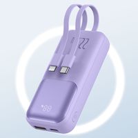 Trusmi Ultra Mini PD22.5W Digital 10000MAH Power Bank with Cables Purple PB06-013 Carousel 1