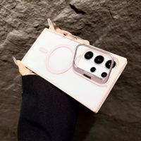 Samsung S24 Plus Pink Magsafe Support Case with Camera Lens Protector & Stand
