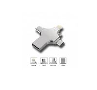 XO DK04 128GB 4 in 1 Lighting Flash Disk USB Micro Type-C Lightning Carousel 1
