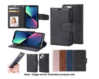 iPhone 15 Pro Black Hanman Miro Detachable 2 in 1 Wallet Case