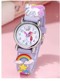 Children's Astronaut Pattern Macaron Color Series Kids Watch Carousel 1