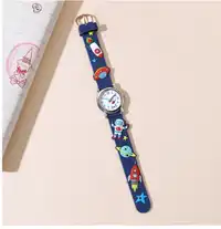 Children's Astronaut Pattern Macaron Color Series Kids Watch Carousel 2