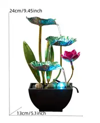 1pc 3-Tier Desktop Waterfall Fountain, Relaxing Sound For Office & Bedroom Decor Carousel 4