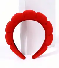 1pc Velvet Spa Skincare Styling Headband, High-Quality Elegant High-Crown Hair Hoop For Face Washing Carousel 1