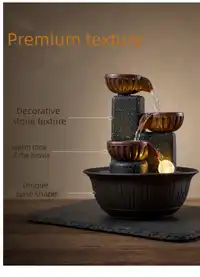 New Creative 3-Tier Desktop Water Fountain Wealth-Attracting Decor Carousel 3