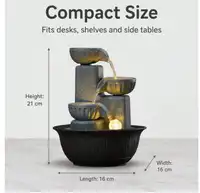 New Creative 3-Tier Desktop Water Fountain Decor Carousel 2