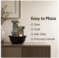 New Creative 3-Tier Desktop Water Fountain Decor Carousel 6