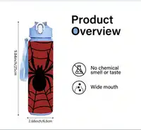 1pc 750ml/26oz 3D Printed Spider Pattern Sports Water Bottle With Straw Carousel 2
