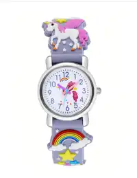Children's Astronaut Pattern Macaron Color Series Kids Watch Carousel 3